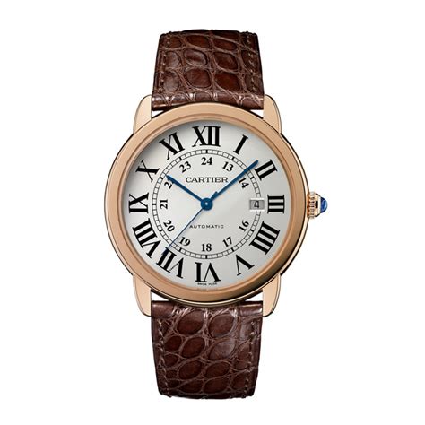 leather men's cartier watches|cartier watch price euro.